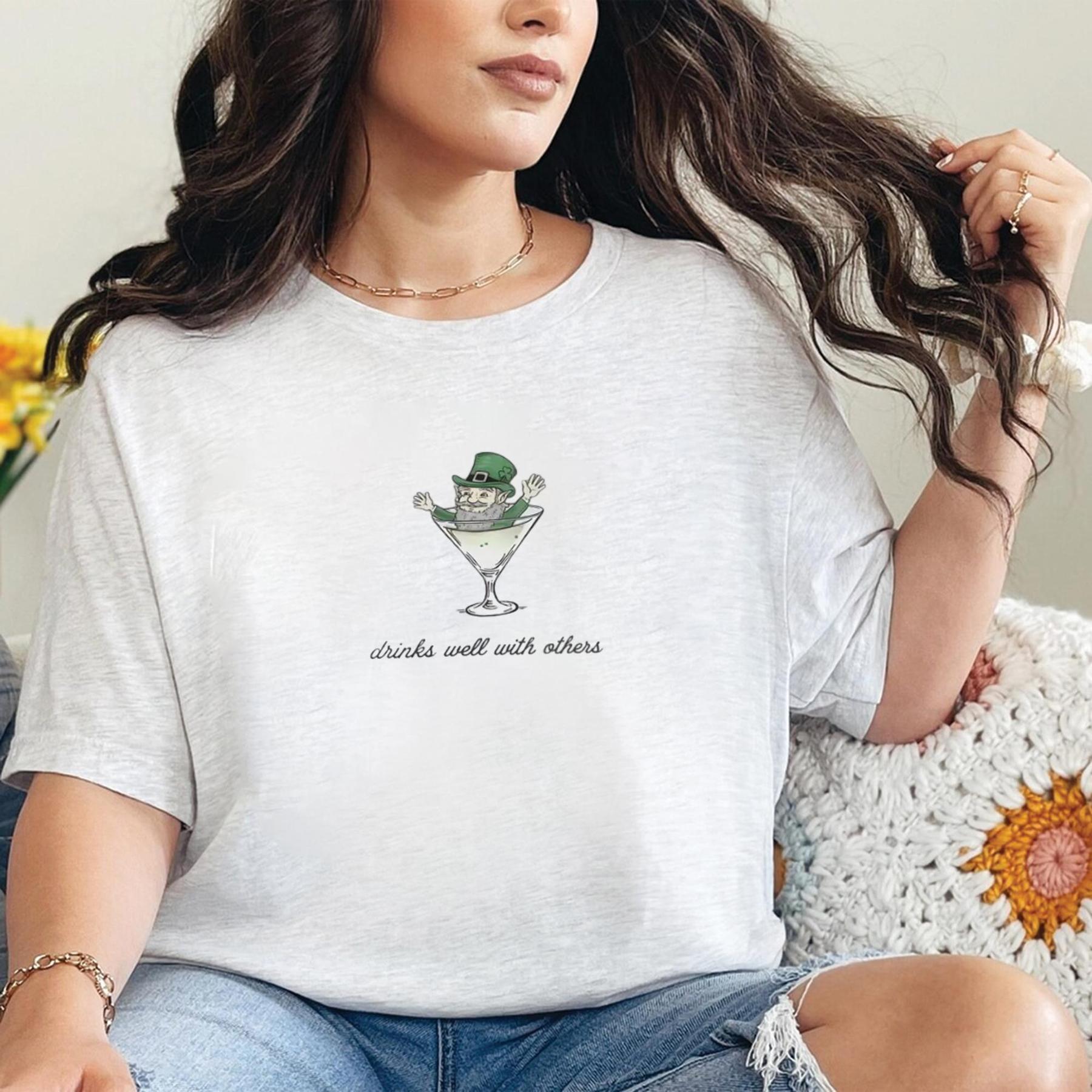 St. Patrick's Day Tee for Women – Leprechaun Martini Cocktail, Funny St. Patty’s Day Shirt St. Patrick's Day Tee for Women – Leprechaun Martini Cocktail, Funny St. Patty’s Day Shirt