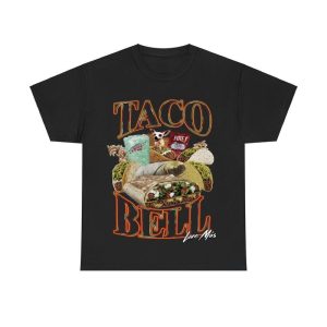 Taco Bell 90’s Bootleg Graphic Tee – Retro Unisex T-Shirt for Men & Women, Funny Vintage Style, Perfect Nostalgic Gift