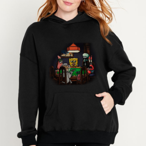 Vintage SpongeBob Playing Poker Hoodie – Funny Poker Graphic Streetwear