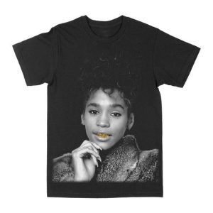 Whitney Houston Gold Grill Graphic Tee, TShirt