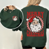 Women’s Santa Claus & Letter Print Thermal Lined Sweatshirt, Casual Long Sleeve Round Neck Pullover for Fall & Winter, Ladies Clothes for Daily Wear