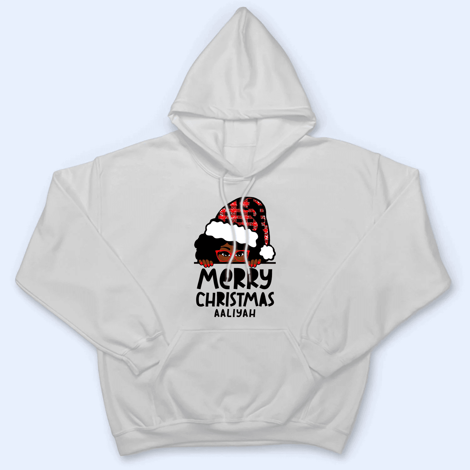 Afro Haired Girl with Glasses Merry Christmas Afro Haired Girl with Glasses Merry Christmas