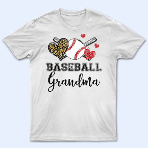 Baseball Grandma Leopard Heart Baseball Grandma Leopard Heart