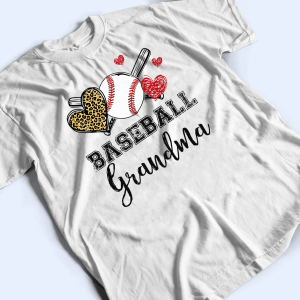 Baseball Grandma Leopard Heart 2 Baseball Grandma Leopard Heart 3
