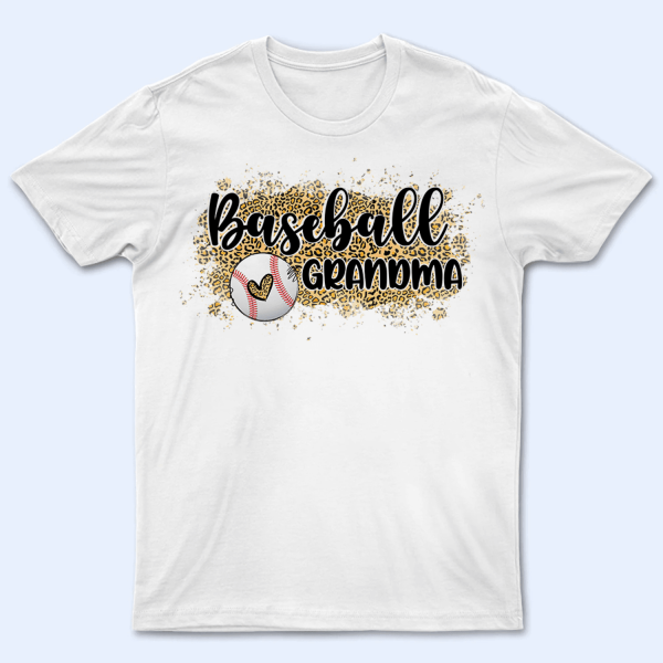 Baseball Grandma Leopard – Personalized Custom T Shirt