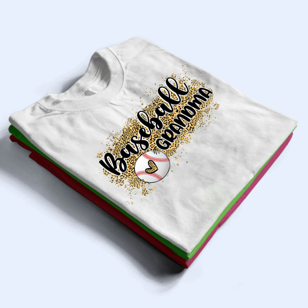 Baseball Grandma Leopard – Personalized Custom T Shirt