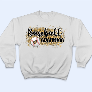 Baseball Grandma Leopard Personalized Custom T Shirt 4