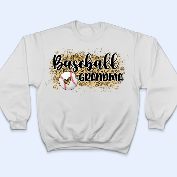 Baseball Grandma Leopard – Personalized Custom T Shirt