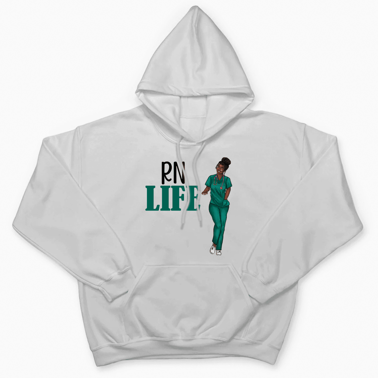 Black Nurse in Scrubs - Personalized Custom T Shirt Black Nurse in Scrubs - Personalized Custom T Shirt