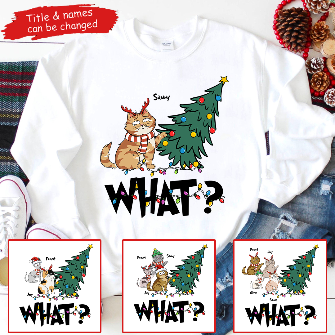 Cat What Christmas Tree Cat What Christmas Tree