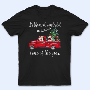 Custom Dog Tshirt Most Wonderful Time Of The Year 1