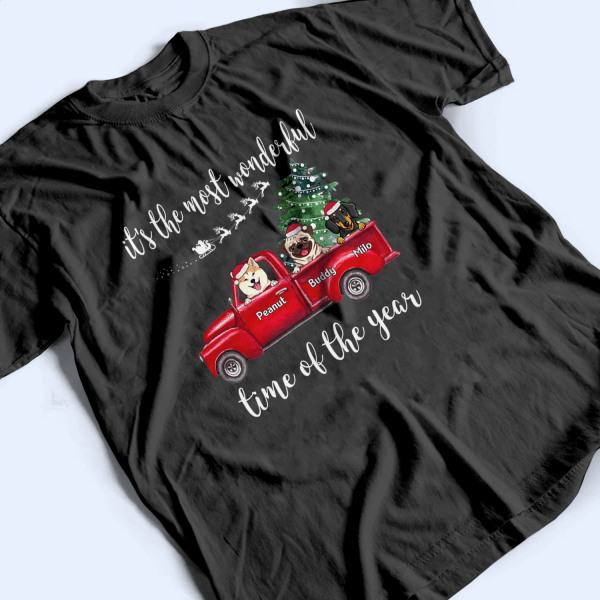 Custom Dog Tshirt – Most Wonderful Time Of The Year