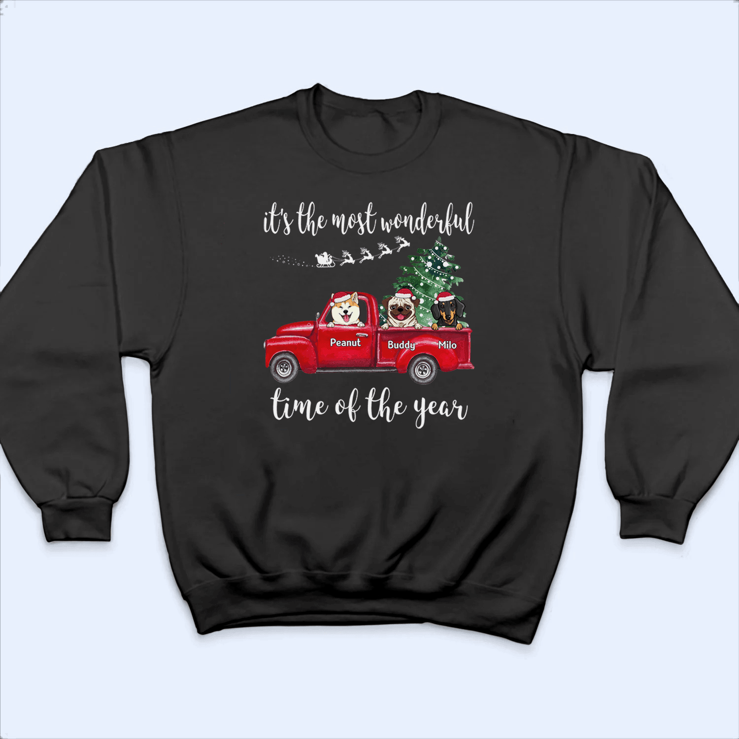 Custom Dog Tshirt - Most Wonderful Time Of The Year Custom Dog Tshirt - Most Wonderful Time Of The Year