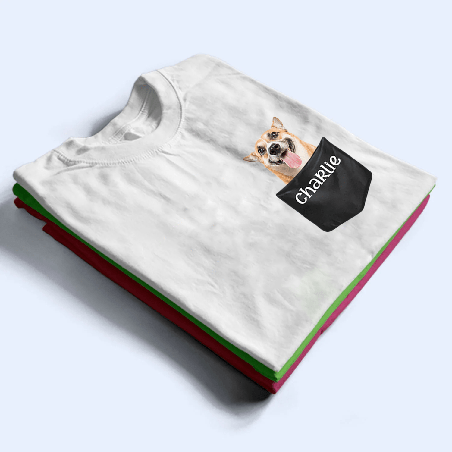 Custom Pet in Pocket Tshirt Custom Pet in Pocket Tshirt