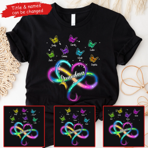 Grandma Infinity Heart – Personalized Custom T Shirt Grandma Infinity Heart – Personalized Custom T Shirt