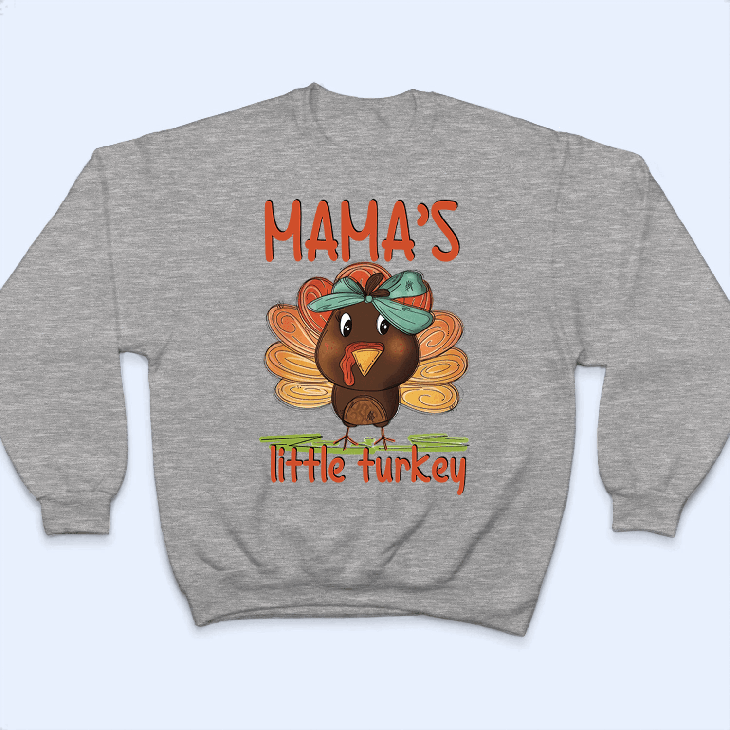 Mama's Little Turkey Thanksgiving - Personalized Custom T Shirt Mama's Little Turkey Thanksgiving - Personalized Custom T Shirt