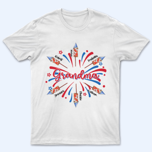 Patriotic 4th of July Grandma With Grandkids Names