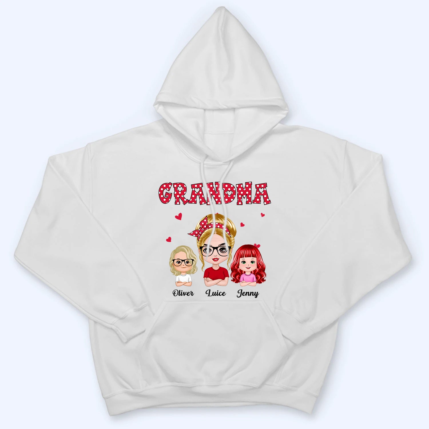 Polka Dot Pattern Grandma And Grandkids Polka Dot Pattern Grandma And Grandkids