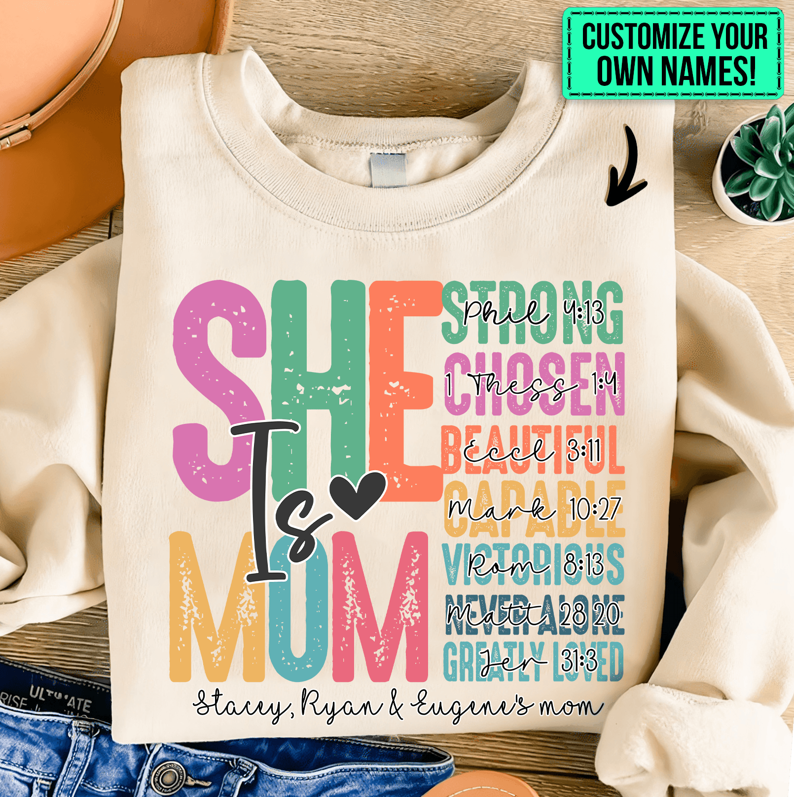 She is Mom, Bible Verse Personalized Gift For Mom She is Mom, Bible Verse Personalized Gift For Mom