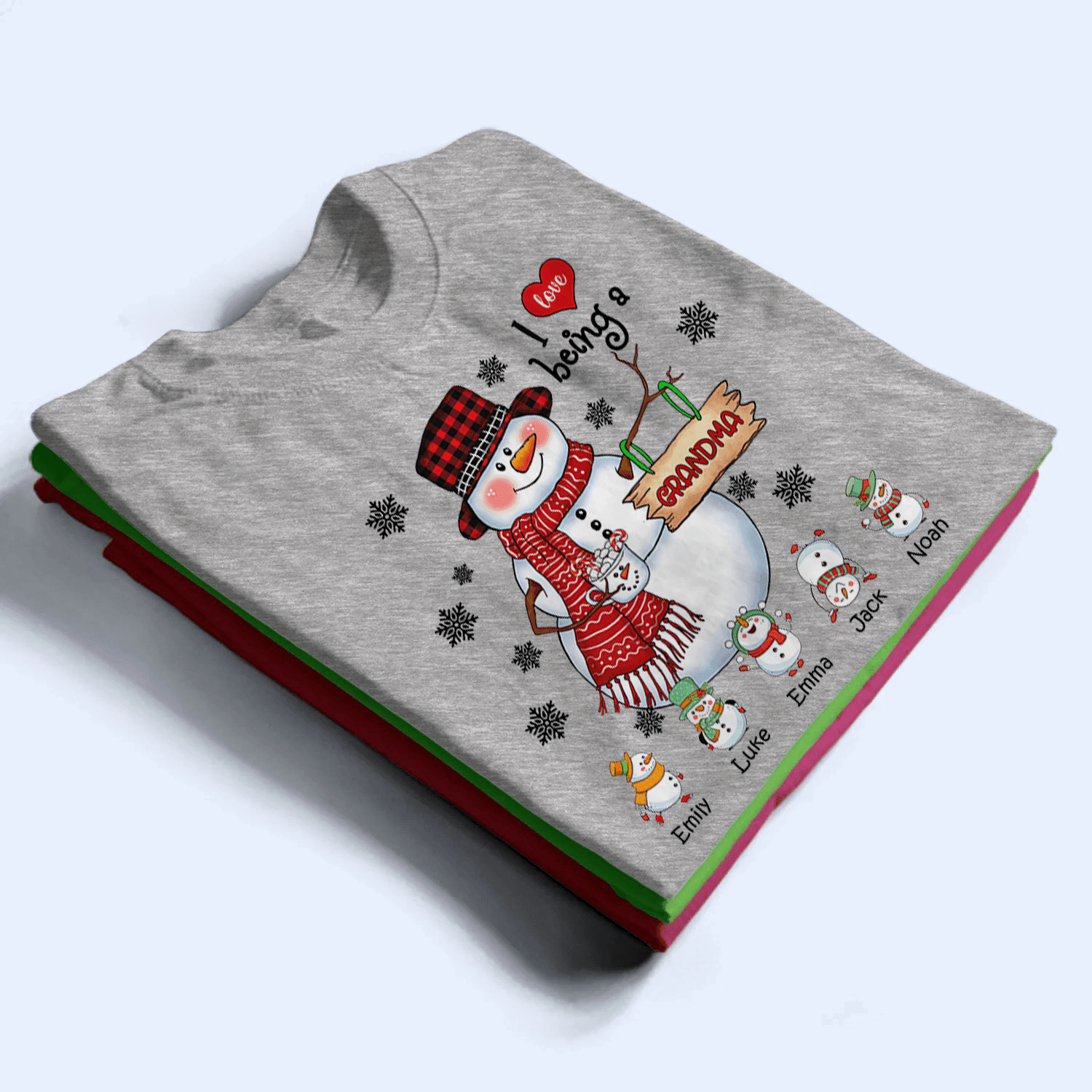Up to 16 Kids - Snowman Christmas Grandma Up to 16 Kids - Snowman Christmas Grandma