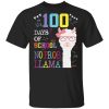 100 days of school no Prob Llama funny shirt