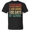100th days preschool kids Teacher retro 100 days of school funny shirt