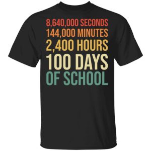 100th days preschool kids Teacher retro 100 days of school funny shirt
