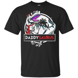 Daddy saurus glasses shirt
