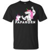 Daddy unicorn and baby Papahorn shirt