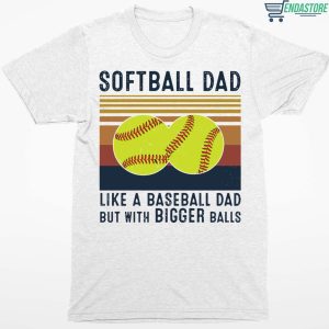 Softball Dad like a Baseball Dad but With Bigger Balls shirt