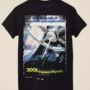 2001 A Space Odyssey (1968) – Movie Poster inspired Unisex Black T-Shirt