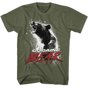 Cocaine Bear – Movie Poster Light – American Classics – Solid Green Adult Short Sleeve T-Shirt