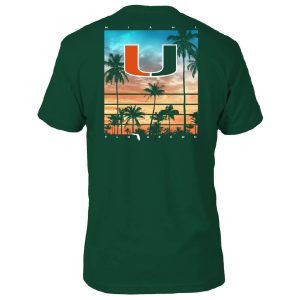 Miami Hurricanes Sunset Poster Tee