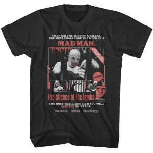 Silence Of The Lambs – Home Video Poster – American Classics – Solid Gray Adult Short Sleeve T-Shirt