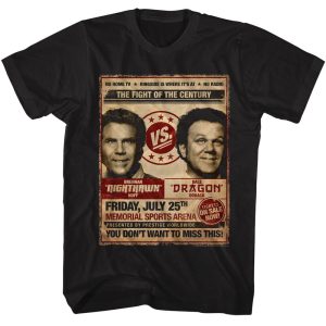 Step Brothers – Fight Poster – Licensed Adult Short Sleeve T-Shirt