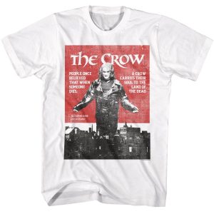 The Crow – Vintage Poster – American Classics – Solid White Adult Short Sleeve T-Shirt