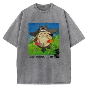 Totoro Vintage Poster Style My Neighbor Totoro Graphic Unisex T-Shirt