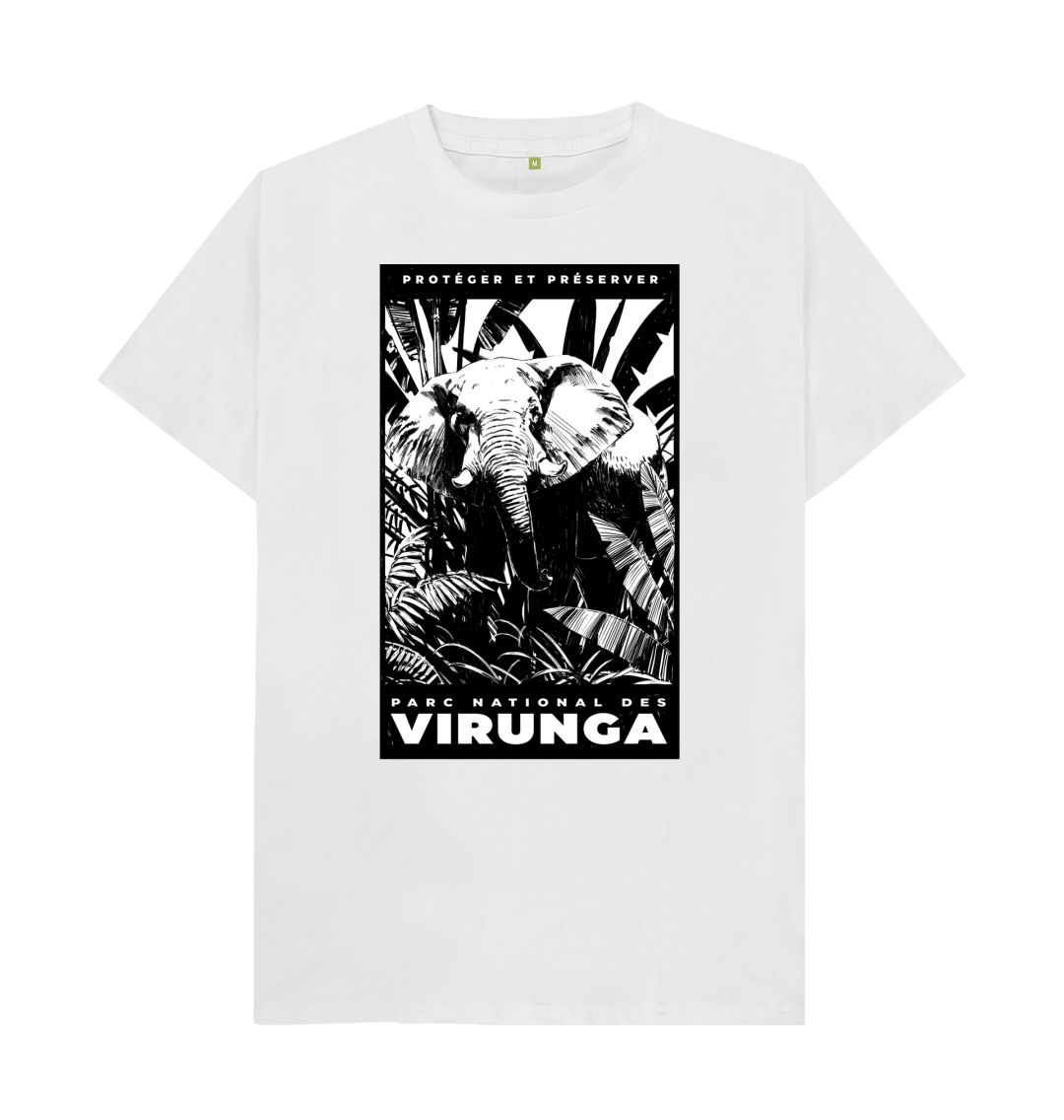 African Elephant Black Print Men's T-shirt African Elephant Black Print Men's T-shirt